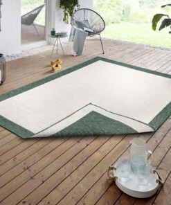 Binnen & buiten vloerkleed Panama - groen/crème - sfeer