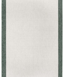 Binnen & buiten vloerkleed Panama - groen/crème - overzicht boven