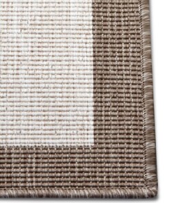 Binnen & buiten vloerkleed Panama - lichtbruin/crème - close up, thumbnail