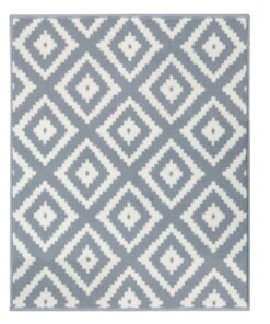 Modern vloerkleed ruiten Diamond - grijs/crème - overzicht boven, thumbnail Modern vloerkleed ruiten Diamond - grijs/crème - overzicht boven, thumbnail