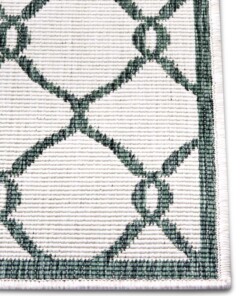 Loper binnen & buiten Rimini - groen/crème - close up, thumbnail