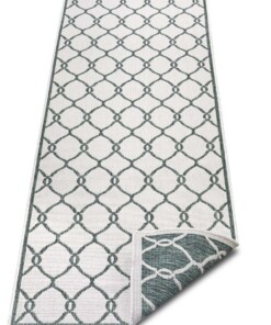 Loper binnen & buiten Rimini - groen/crème - overzicht schuin, thumbnail