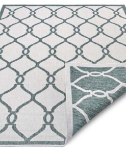 Binnen & buiten vloerkleed Rimini - groen/crème - overzicht schuin, thumbnail Binnen & buiten vloerkleed Rimini - groen/crème - overzicht schuin, thumbnail