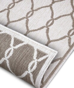 Loper binnen & buiten Rimini - lichtbruin/crème - close up, thumbnail Loper binnen & buiten Rimini - lichtbruin/crème - close up, thumbnail