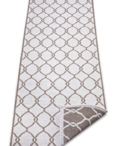 Loper binnen & buiten Rimini - lichtbruin/crème - overzicht schuin, thumbnail Loper binnen & buiten Rimini - lichtbruin/crème - overzicht schuin, thumbnail