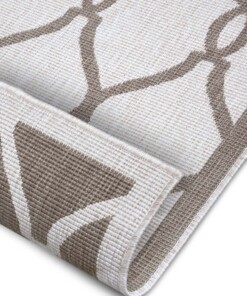 Binnen & buiten vloerkleed Rimini - lichtbruin/crème - close up, thumbnail Binnen & buiten vloerkleed Rimini - lichtbruin/crème - close up, thumbnail