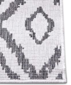 Binnen & buiten vloerkleed ruiten Rio - zilver - close up, thumbnail Binnen & buiten vloerkleed ruiten Rio - zilver - close up, thumbnail