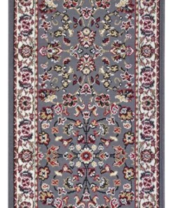 Design loper Vintage - grijs/rood - overzicht boven, thumbnail