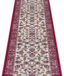 Design loper Vintage - rood/crème - overzicht schuin, thumbnail Design loper Vintage - rood/crème - overzicht schuin, thumbnail