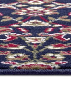 Design loper Vintage - marineblauw - close up, thumbnail