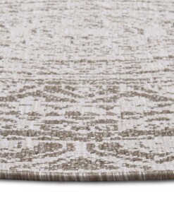 Rond binnen & buiten vloerkleed Siruma - lichtbruin/crème - close up, thumbnail Rond binnen & buiten vloerkleed Siruma - lichtbruin/crème - close up, thumbnail