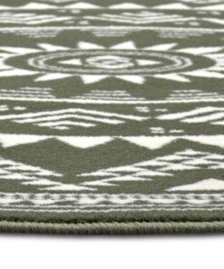 Rond vloerkleed Valencia - groen - close up, thumbnail Rond vloerkleed Valencia - groen - close up, thumbnail