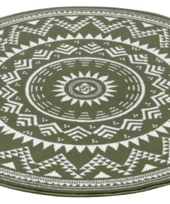 Rond vloerkleed Valencia - groen - overzicht schuin, thumbnail Rond vloerkleed Valencia - groen - overzicht schuin, thumbnail