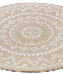 Rond vloerkleed Valencia - ivoor - overzicht schuin, thumbnail Rond vloerkleed Valencia - ivoor - overzicht schuin, thumbnail