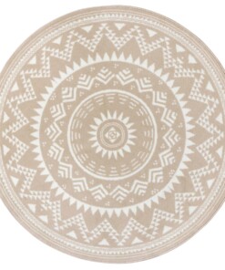 Rond vloerkleed Valencia - ivoor - overzicht boven, thumbnail Rond vloerkleed Valencia - ivoor - overzicht boven, thumbnail