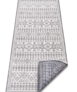 Balkonkleed - Doha zilver/crème - overzicht schuin, thumbnail Balkonkleed - Doha zilver/crème - overzicht schuin, thumbnail