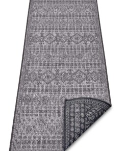 Balkonkleed - Doha zwart/crème - overzicht schuin, thumbnail