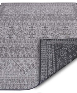 Buitenkleed - Doha zwart/crème - overzicht schuin, thumbnail