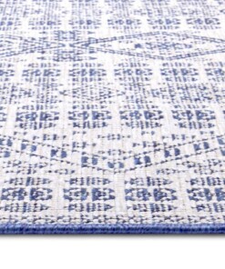 Balkonkleed - Doha blauw/crème - close up, thumbnail Balkonkleed - Doha blauw/crème - close up, thumbnail