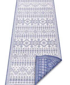 Balkonkleed - Doha blauw/crème - overzicht schuin, thumbnail Balkonkleed - Doha blauw/crème - overzicht schuin, thumbnail