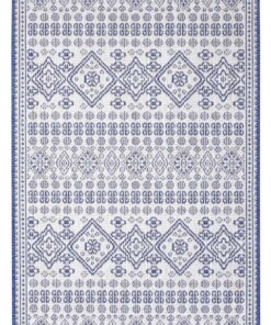 Balkonkleed - Doha blauw/crème - overzicht, thumbnail Balkonkleed - Doha blauw/crème - overzicht, thumbnail