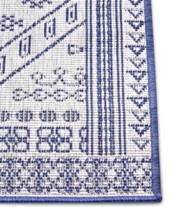 Buitenkleed - Doha blauw/crème - close up, thumbnail Buitenkleed - Doha blauw/crème - close up, thumbnail