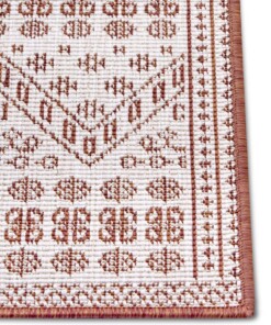 Balkonkleed - Doha terracotta/crème - close up, thumbnail Balkonkleed - Doha terracotta/crème - close up, thumbnail