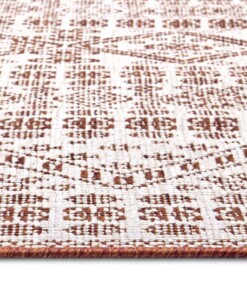 Balkonkleed - Doha terracotta/crème - close up, thumbnail Balkonkleed - Doha terracotta/crème - close up, thumbnail