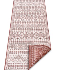 Balkonkleed - Doha terracotta/crème - overzicht schuin, thumbnail Balkonkleed - Doha terracotta/crème - overzicht schuin, thumbnail