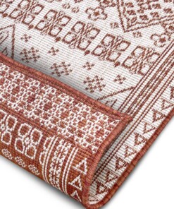 Buitenkleed - Doha terracotta/crème - close up, thumbnail Buitenkleed - Doha terracotta/crème - close up, thumbnail