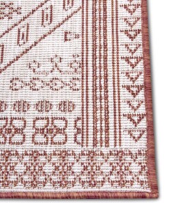 Buitenkleed - Doha terracotta/crème - close up, thumbnail Buitenkleed - Doha terracotta/crème - close up, thumbnail