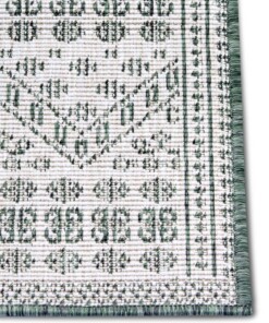 Balkonkleed - Doha groen/crème - close up, thumbnail Balkonkleed - Doha groen/crème - close up, thumbnail