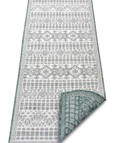 Balkonkleed - Doha groen/crème - overzicht schuin, thumbnail Balkonkleed - Doha groen/crème - overzicht schuin, thumbnail