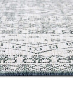 Buitenkleed - Doha groen/crème - close up, thumbnail