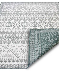 Buitenkleed - Doha groen/crème - overzicht schuin, thumbnail