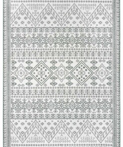 Buitenkleed - Doha groen/crème - overzicht boven, thumbnail