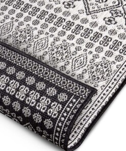Balkonkleed - Doha zilver/zwart - close up, thumbnail Balkonkleed - Doha zilver/zwart - close up, thumbnail