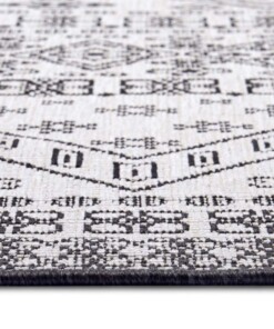 Buitenkleed - Doha zilver/zwart - close up, thumbnail