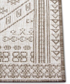 Buitenkleed - Doha lichtbruin/crème - close up, thumbnail