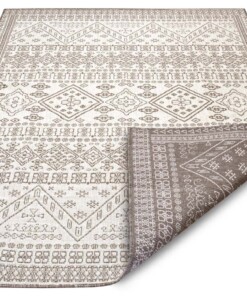 Buitenkleed - Doha lichtbruin/crème - overzicht schuin, thumbnail