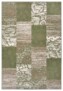 Patchwork vloerkleed Bloques - okergeel - overzicht boven, thumbnail
