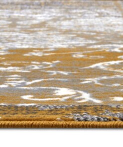 Patchwork vloerkleed Bloques - okergeel - close up, thumbnail