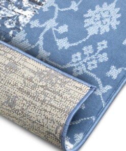 Patchwork vloerkleed Bloques - lichtblauw - close up, thumbnail