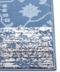 Patchwork vloerkleed Bloques - lichtblauw - close up, thumbnail