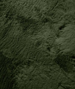 Rond hoogpolig vloerkleed - Comfy plus - olijfgroen - close up, thumbnail Rond hoogpolig vloerkleed - Comfy plus - olijfgroen - close up, thumbnail