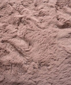 Vierkant hoogpolig vloerkleed - Comfy plus - roze - close up, thumbnail