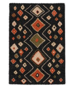 Hoogpolig vloerkleed bohemian Artisan - antraciet/multi - overzicht