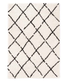 Hoogpolig vloerkleed ruiten Habitat - wit/zwart - overzicht, thumbnail Hoogpolig vloerkleed ruiten Habitat - wit/zwart - overzicht, thumbnail