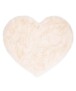 Kindervloerkleed hartje - Fluffy lichtgrijs - overzicht boven, thumbnail