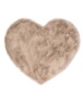 Kindervloerkleed hartje - Fluffy taupe - overzicht boven, thumbnail